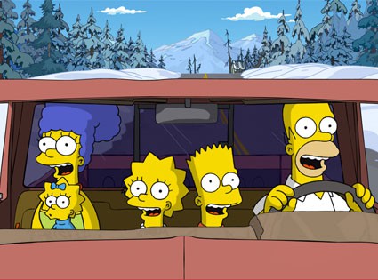 Marge, Maggie, Lisa, Bart a Homer